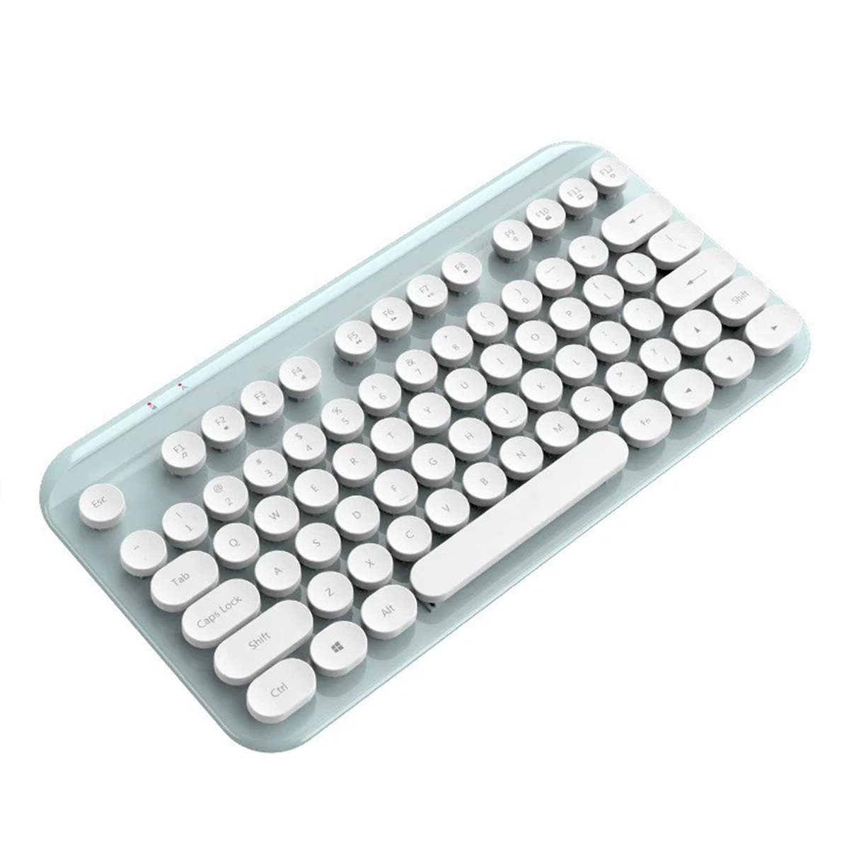 Green Mini 2.4G Punk Wireless Keyboard With Round Keys