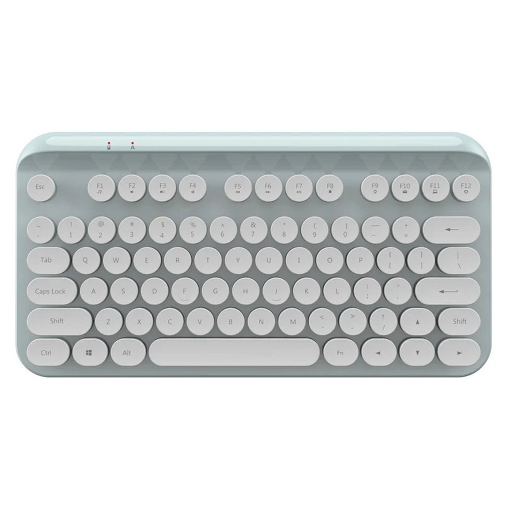 Green Mini 2.4G Punk Wireless Keyboard With Round Keys